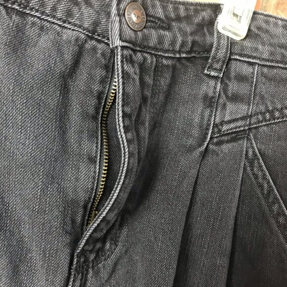 Hollister Ultra High Rise Mom Jeans Pockets Zip Fly Raw Hem Dark Wash Cotton 28 - Picture 5 of 13